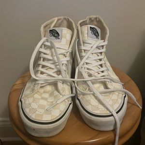 Vans Sk8-Hi White Checkered Skate Shoes